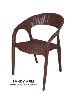 Sandy Arm Outdoor Chair | Steel Frame in Epoxy 