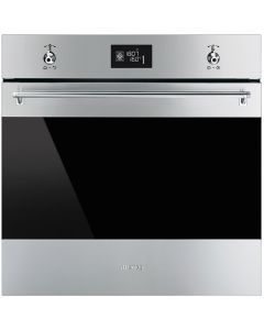 SMEG 60cm SS Classic Series Fingerproof Electric Thermoventilated Oven, Pyrolitic SOP 6302TX