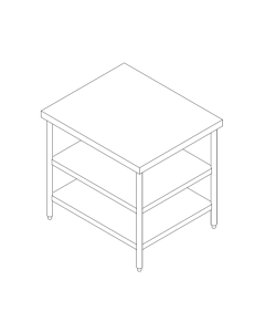 Custom Stainless Steel Table With 2 Tier Undershelf
