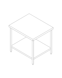 Custom Stainless Steel Table With Undershelf