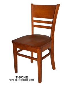 T-bone Dining Chair | Wooden Seat 