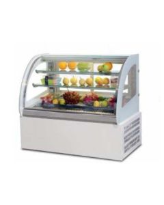 CN UNITED Table Top Curve Display Chiller Showcase - White Base TCC900W