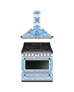SMEG Divina cooker with Wall Mounted Decorative Hood COO-VIC-90DGM