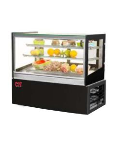 CN UNITED Table Top Rectangular Display Chiller Showcase – Black Base TRC900B