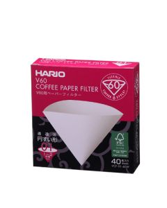 HARIO V60 Paper Filter 01 W 40  Sheets (White) VCF-01-40W