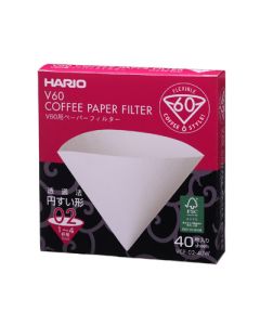 HARIO V60 Paper Filter 02 W 40 Sheets (White) VCF-02-40W