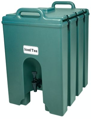 CAMBRO 10 Gallon Insulated Camtainer Beverage Dispenser 1000LCD (Green)
