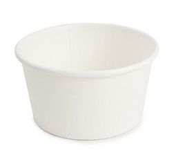 Paper Cup Ice Cream Plain White 10cm Diameter (1000 pieces per ctn)