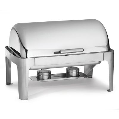 Chefhub Stainless Steel Rectangular Roll Top Chafing Dish 121213