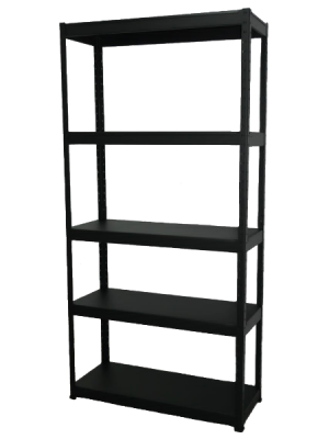 EONMETALL 2 in 1 Rack - 5 Levels with Metal Shelf (SAND BLACK)