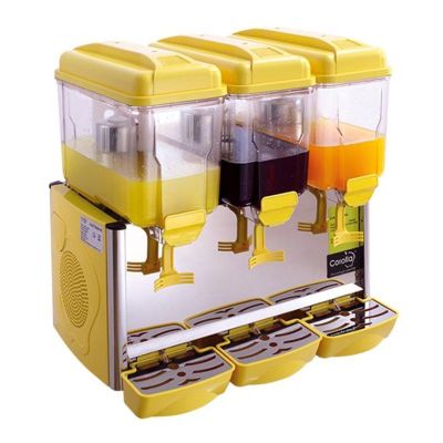 COROLLA 3 Tank Juice Dispenser With Unbreakable Polycarbonate Bowl (Yellow) COROLLA-3SY
