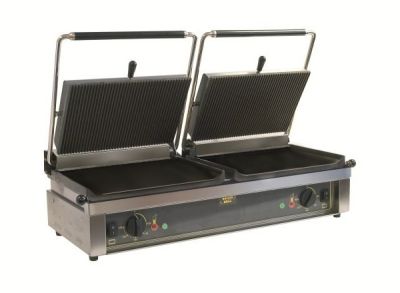 ROLLER GRILL Double Contact Grill with Timer DOUBLE PANINI LISSE