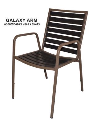 Galaxy Arm Outdoor Chair | Steel Frame in Epoxy
