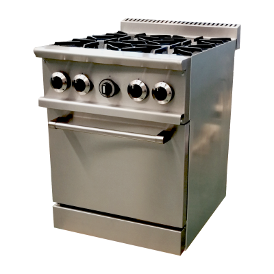 MODELUX Gas 4 Open Burner with Oven MDX-OBO24