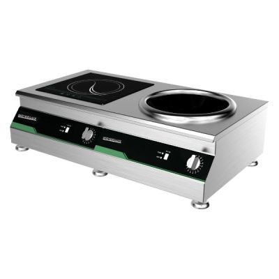 MODELUX DOUBLE TABLETOP INDUCTION FLAT &amp; WOK COOKER MDX-TPA-B135