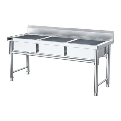 REDOR SS TRIPLE BOWL SINK TABLE 1800MM RM-HJS-1803