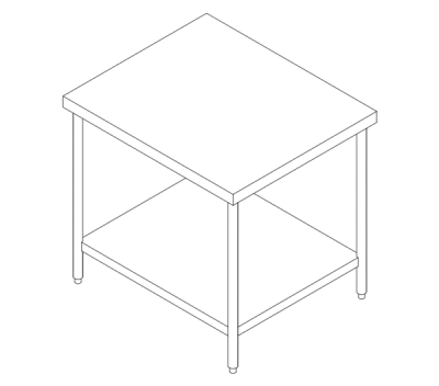 Custom Stainless Steel Table With Undershelf