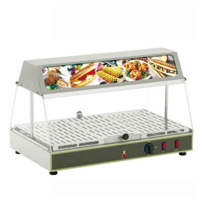 ROLLERGRILL One Levels Display Warmer With Humidity Control &amp; Top Illuminated Display WDL-100 INOX