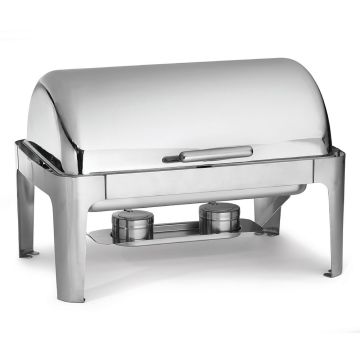 Chefhub Stainless Steel Rectangular Roll Top Chafing Dish 121213