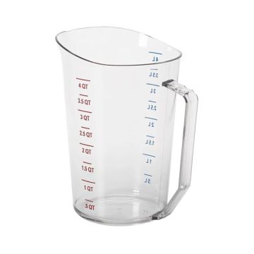 CAMBRO CAMWEAR® 4 QT. CLEAR POLYCARBONATE MEASURING CUP 400MCCW-135