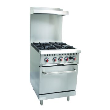 CHEFONIC 4 Open Burner Range With Oven & Backsplash S24-5