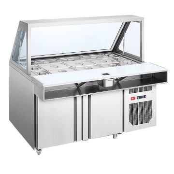 CN Salad Display Counter With Flip Up Glass Frame - 5FT CN-SDC-2D.5