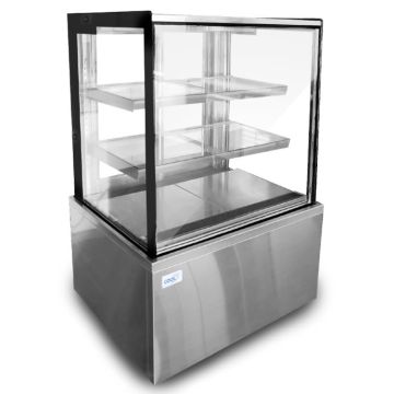 The Cool Flora Cake Showcase Modern Square FLORA-SQ1000-AMBIENT