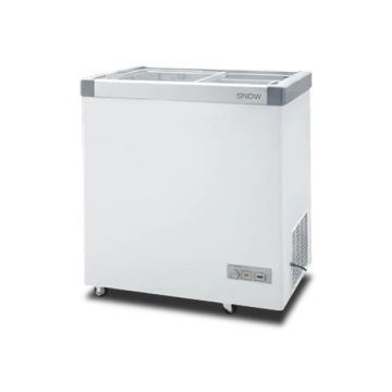 SNOW SLIDING GLASS LID DISPLAY CHEST FREEZER 230L LY251GLA