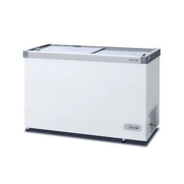 SNOW SLIDING GLASS LID DISPLAY CHEST FREEZER 420L LY451GLA