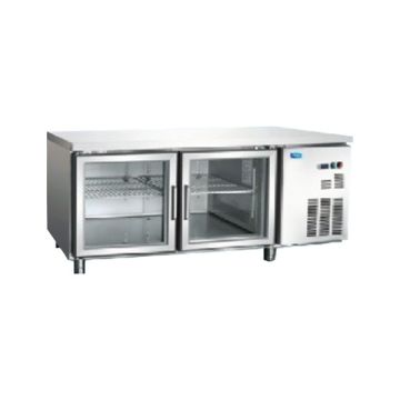 SNOW 2 GLASS DOOR UNDERCOUNTER CHILLER 1500MM SS2D15CC-GD
