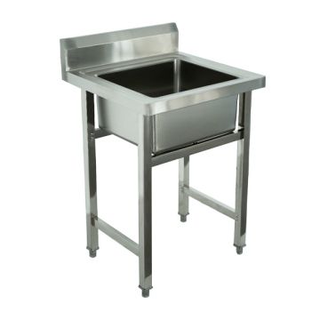 STRONG TRADING SS SINGLE BOWL SINK 600MM (600 X 600 X 850+100) ST-1BS-600-6D