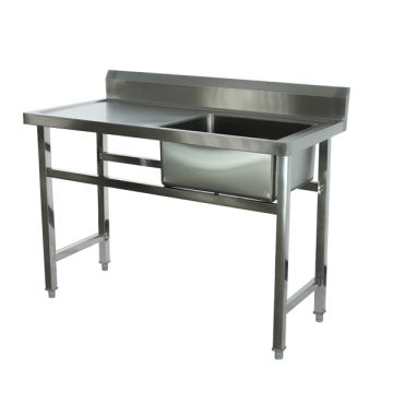 STRONG TRADING SS SINGLE BOWL SINK (RIGHT) 1200MM (1200 X 600 X 850+100) ST-1BS-1200R-6D