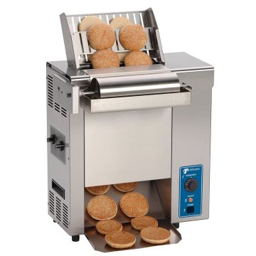 ANTUNES Vertical Contact Toaster with Mechanical Butter Wheel & Bun Feeder without Belt Wraps (10 sec toast time)