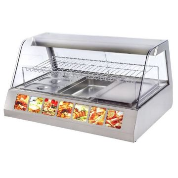 ROLLER GRILL Two Levels Merchandiser Warming Display with Lighting Device & Humidity Control VVC-1200