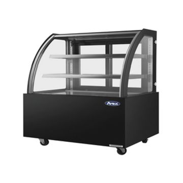 ATOSA CURVE BACK DOOR CAKE DISPLAY (BLACK) 380L (1800 X 660 X 1200 MM) WDG186D-B