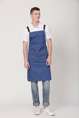 GREENCHEF Xion Crossback Teal Blue Bib Apron ATBB615PC