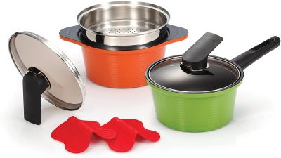 HAPPYCALL Alumite Die Cast Pots &amp; Steamer Set - A 3900-2003
