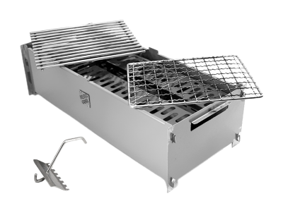 RestoGrill Charcoal Family with 2 Western & 2 Asian Grill