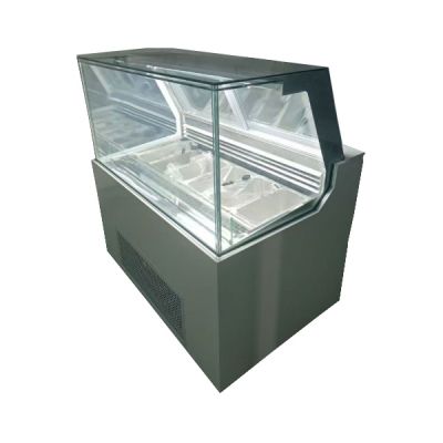 CN UNITED Ice Cream Showcase Straight Glass 1 Row - 6*1/3 PANS CN-ICS.12001R.6P