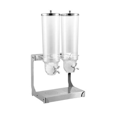 QWARE 3LT(x2) S/S DOUBLE TANK CEREAL DISPENSER EK-CD3x2