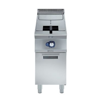 ELECTROLUX 15-LT GAS FRYER WITH 1 &quot;V&quot; SHAPED WELL (EXTERNAL BURNERS), 1 BASKET AND LID INCLUDED ELE-391077