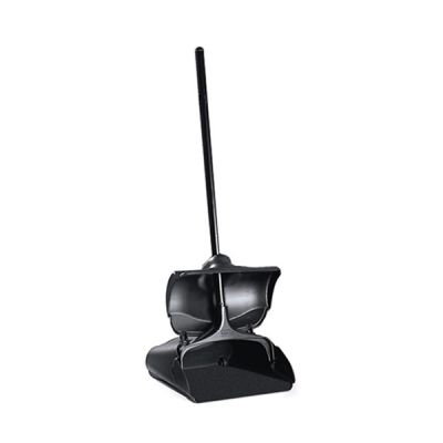 RUBBERMAID Executive Series™ lobby Pro® Dustpan with Cover, long Handle, Black FG253200BLA