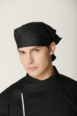 GREEN CHEF Black Headwrap HBHW501PC