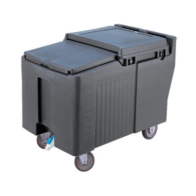 CAMBRO SlidingLid™ Granite Grey Mobile Ice Bin - 175 lb. Capacity ICS175L191