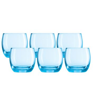 LUMINARC Salto 6pc 320ml Ice Blue Old Fashioned Glass Set J1584