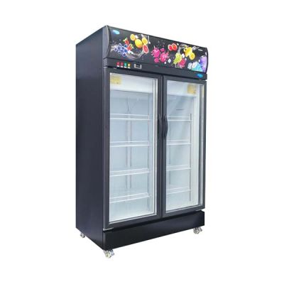 SNOW 2 Door Display Upright Chiller | 1240 x 735 x 2075 (BLACK EXTERIOR) LY1000BBC-HP