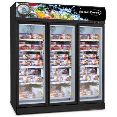 SOLID COOL 3 DOOR DISPLAY FREEZER SC 1563L (1880 x 750 x 2092 MM) SCBF-3DTF / SCWC-3DTF