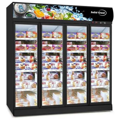 SOLID COOL 4 DOOR DISPLAY FREEZER SC 2121L (2508 x 750 x 2092 MM) SCBF-4DTF