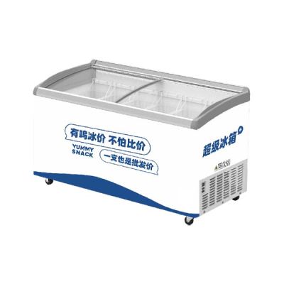 HIRON SHOWCASE CHEST FREEZER WITH LED (W1510 x D694 x H850) (455L) 6 BASKET SD500AE