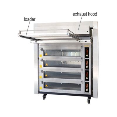 SINMAG Electric Deck Oven- SE Series (4 decks 4 trays) with steam device and stone base (include delivery &amp; installation) SE-944FK